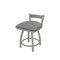 Holland Bar Stool Co 18" Low Back Swivel Vanity Stool, Nickel Finish, Graph Seat 82118AN020 - alternate 1